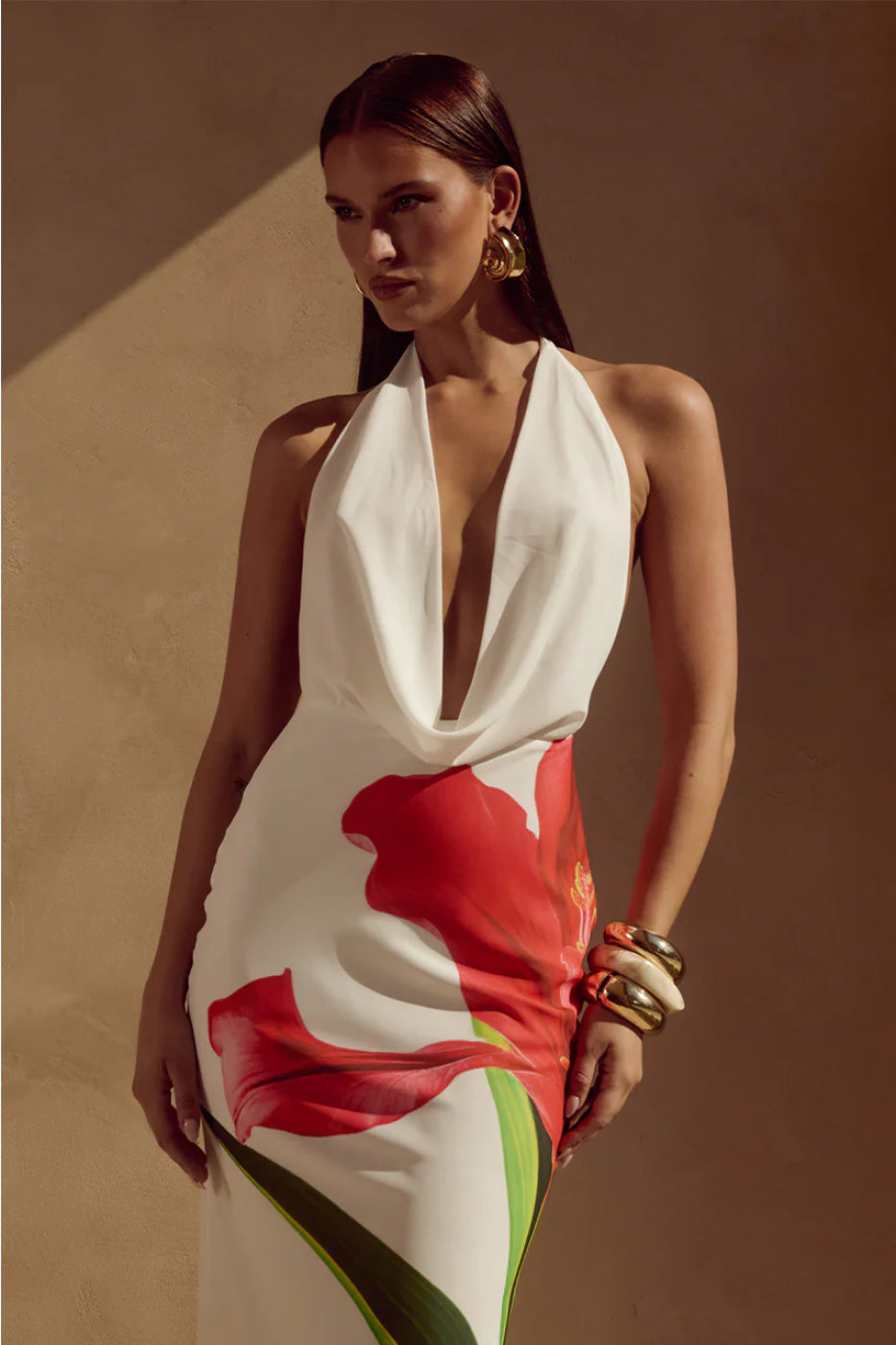 Runaway The Label Jasmina Red Lily Maxi Dress