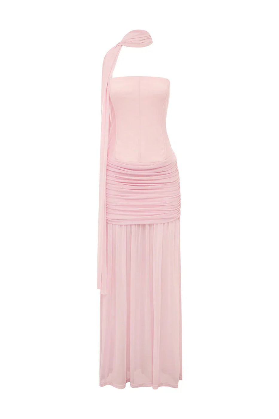 Runaway The Label Lillie Musk Pink Corset Maxi Dress