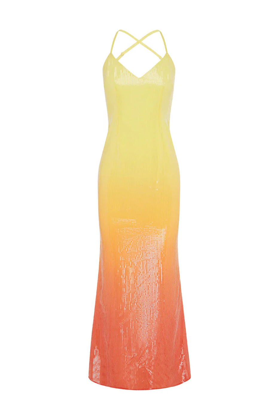 Runaway The Label Niyah Mimosa Ombre Sequin Maxi Dress