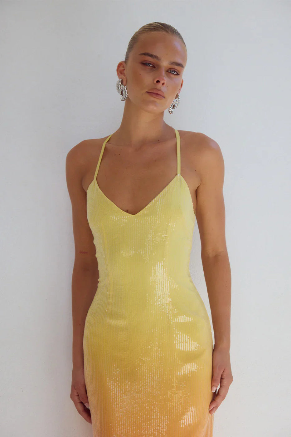 Runaway The Label Niyah Mimosa Ombre Sequin Maxi Dress