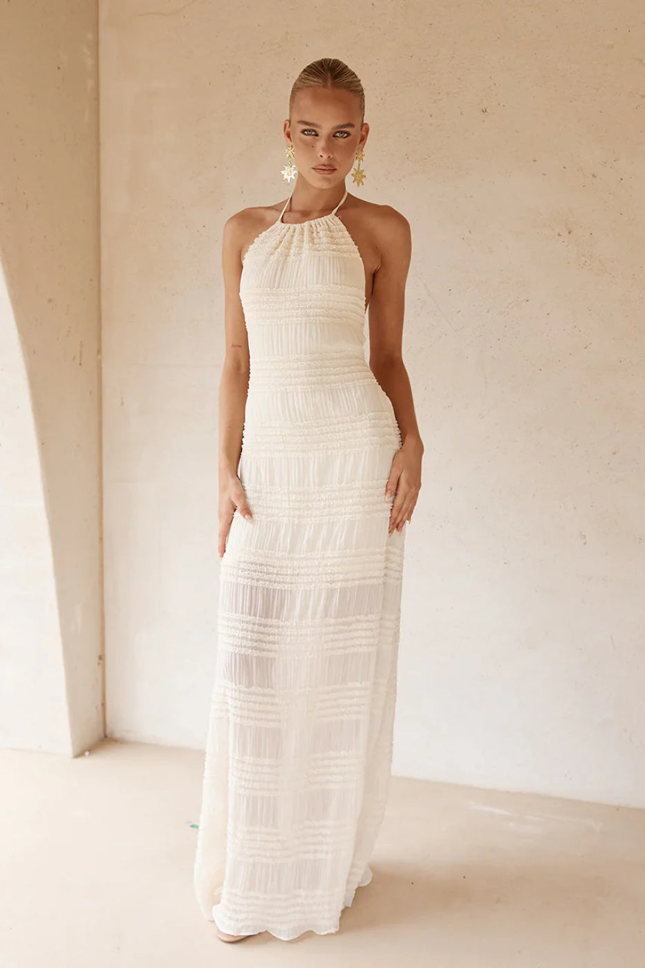 Runaway The Label Ralita Cream Maxi Dress (Pre-Order)