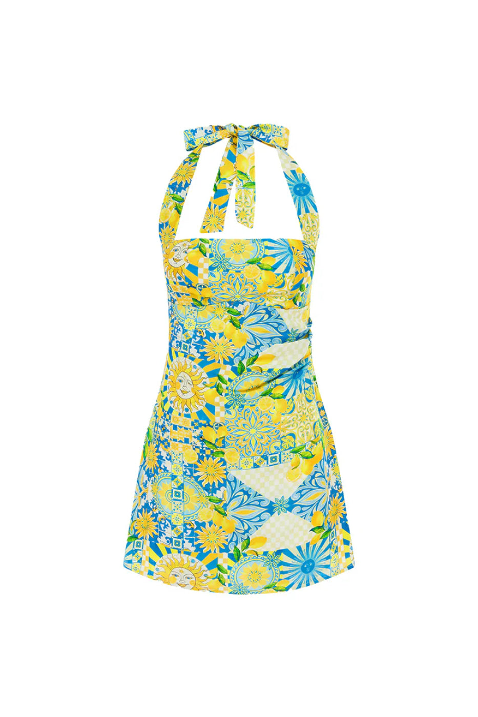 Runaway The Label Anacapri Lemon Print Mini Dress