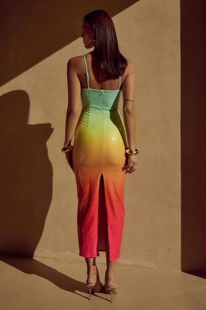 Runaway The Label Benito Ombre Sequin Midi Dress