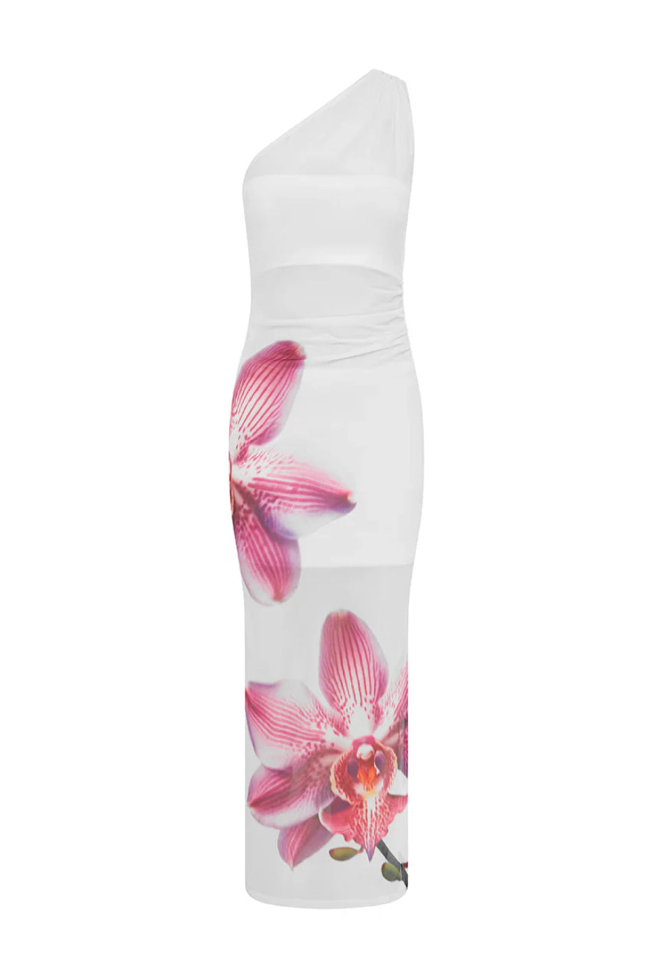 Runaway The Label Celeste White Orchid Midi Dress