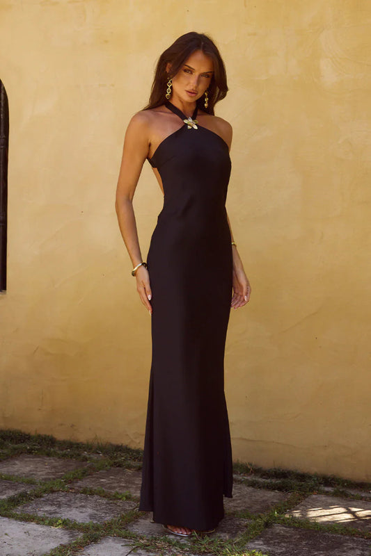 Runaway The Label Chara Black Maxi Dress (Pre-Order)