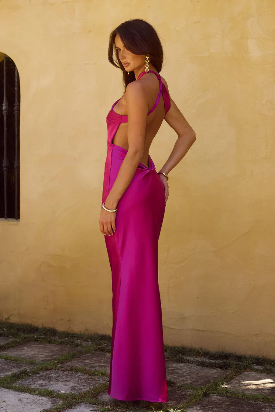 Runaway The Label Chara Magenta Maxi Dress