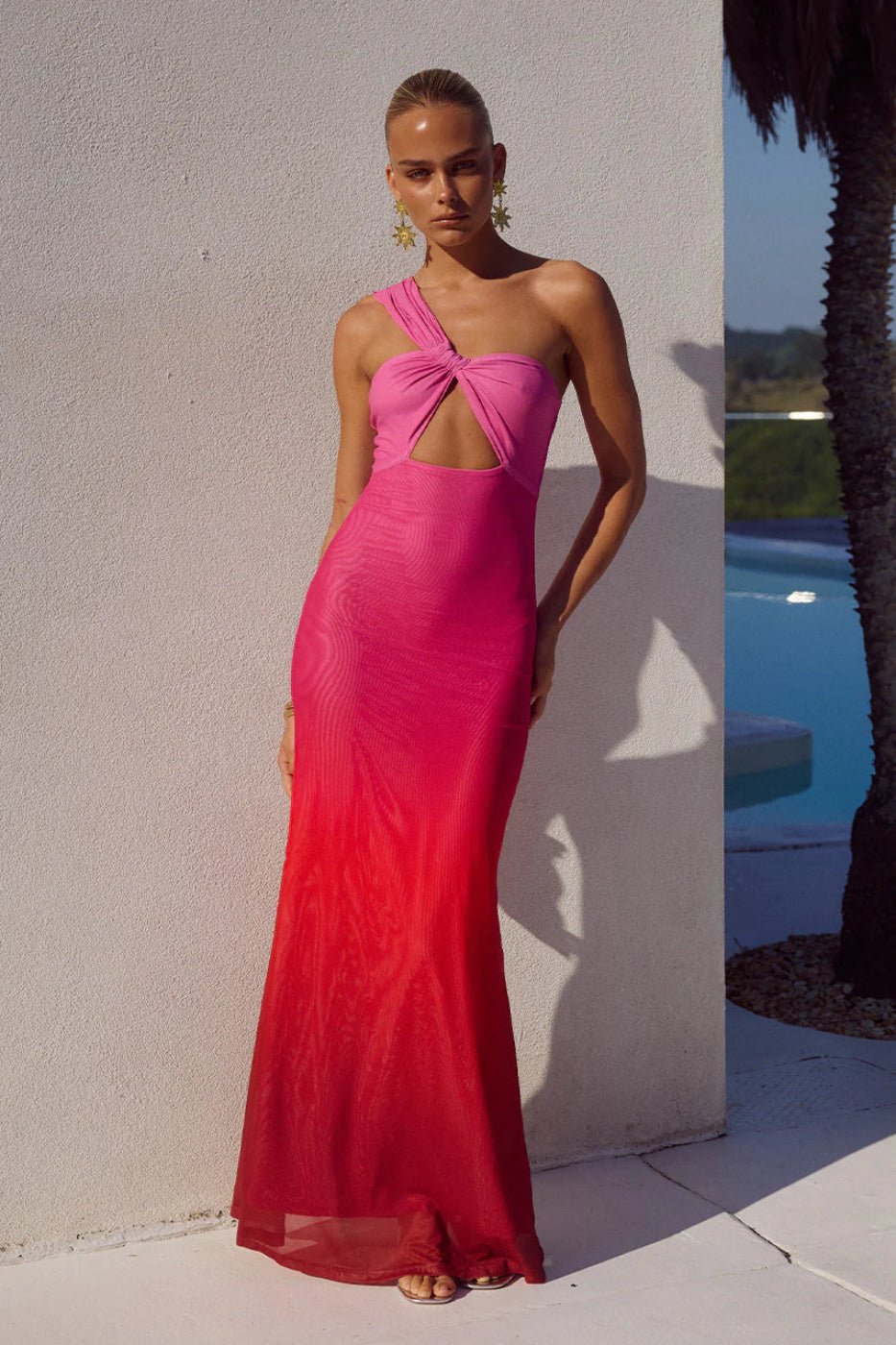 Runaway The Label Kyree Pink Ombre Maxi Dress