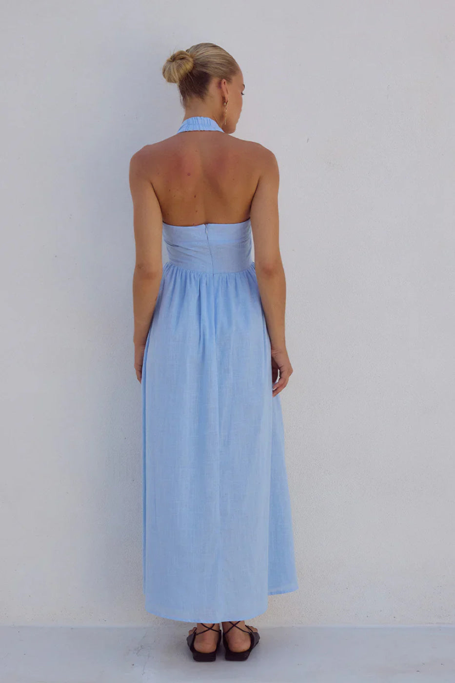 Runaway The Label Locklea Ice Blue Midi Dress