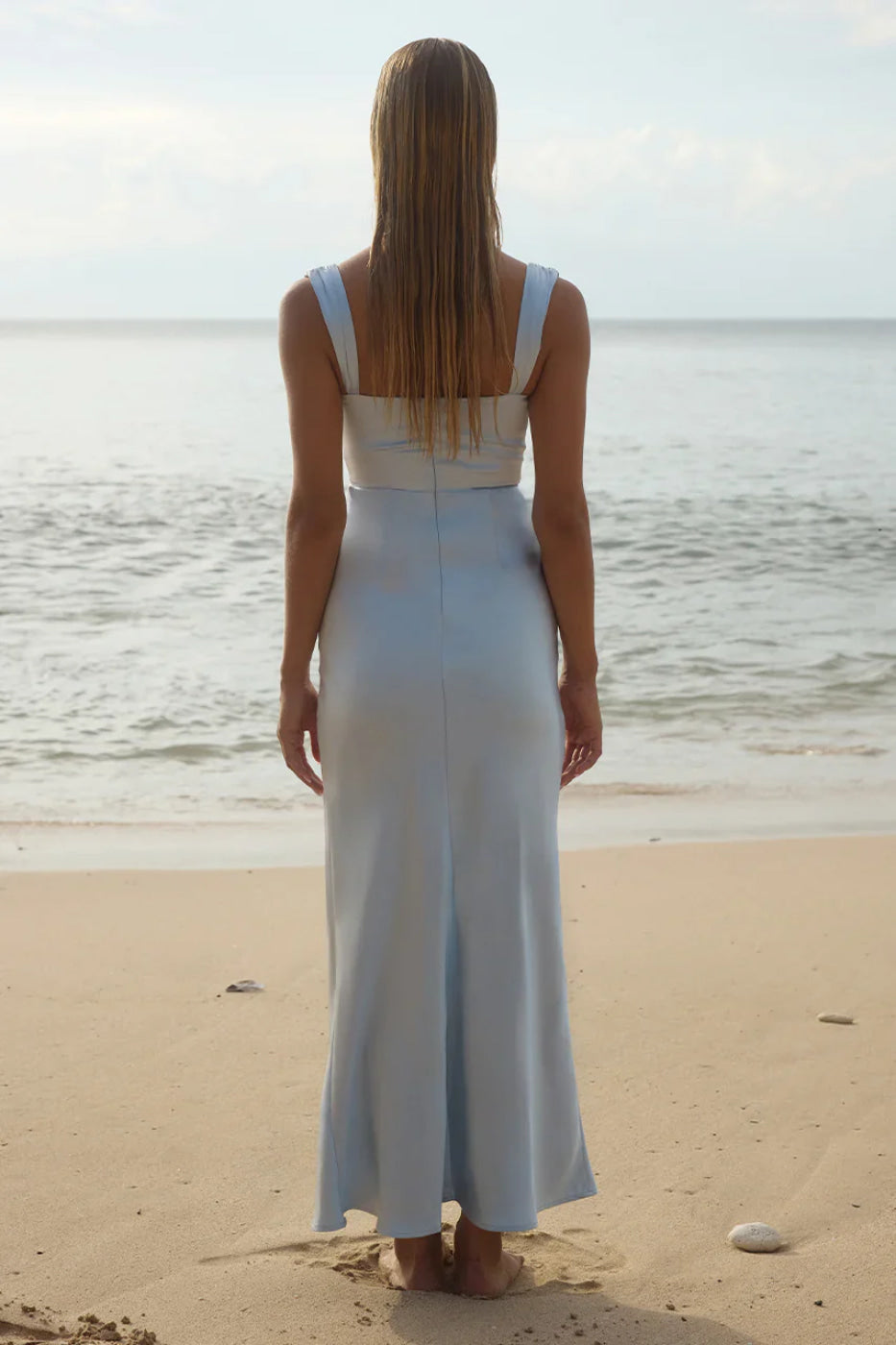 Runaway The Label Margot Ice Blue Maxi Dress