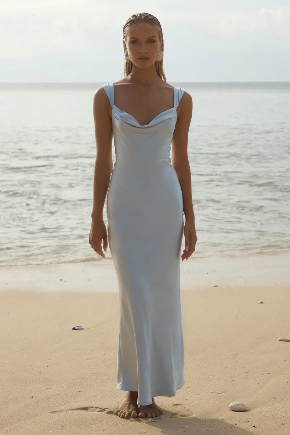 Runaway The Label Margot Ice Blue Maxi Dress