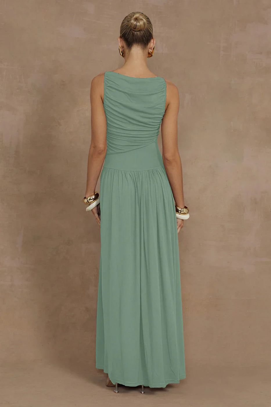 Runaway The Label Nalla Sage Green Maxi Dress