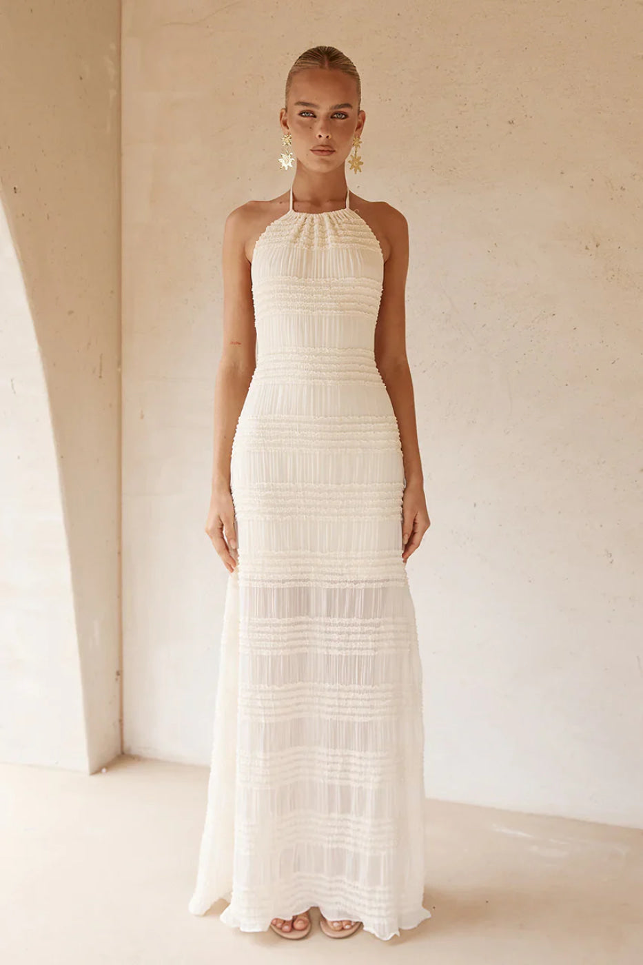 Runaway The Label Ralita Cream Maxi Dress (Pre-Order)