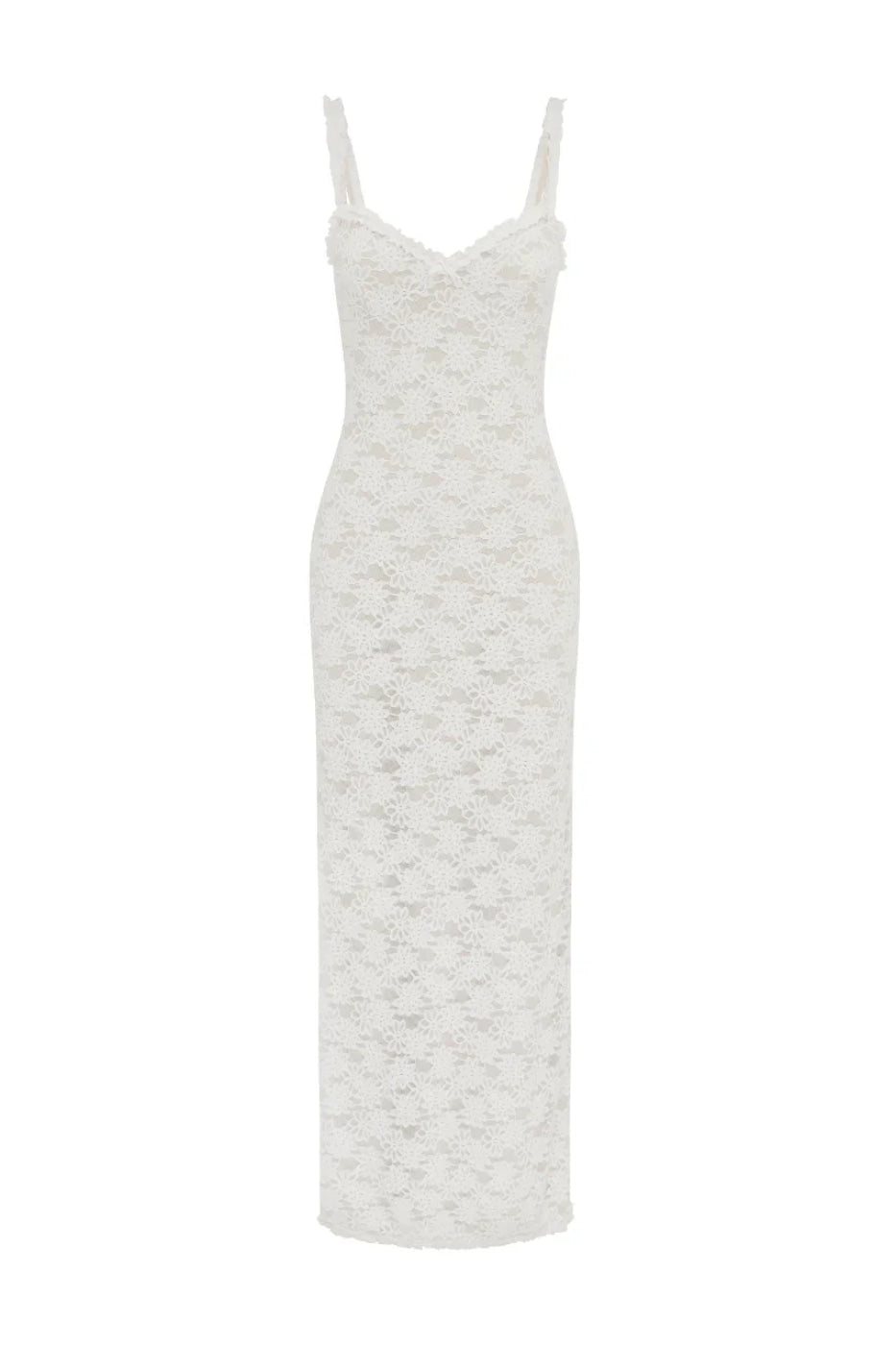 Runaway The Label Sarta White Lace Maxi Dress