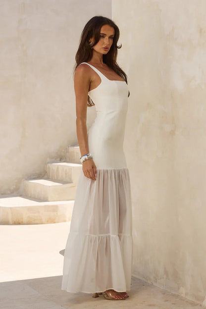 Runaway The Label Tahlia White Maxi Dress (Pre-Order)