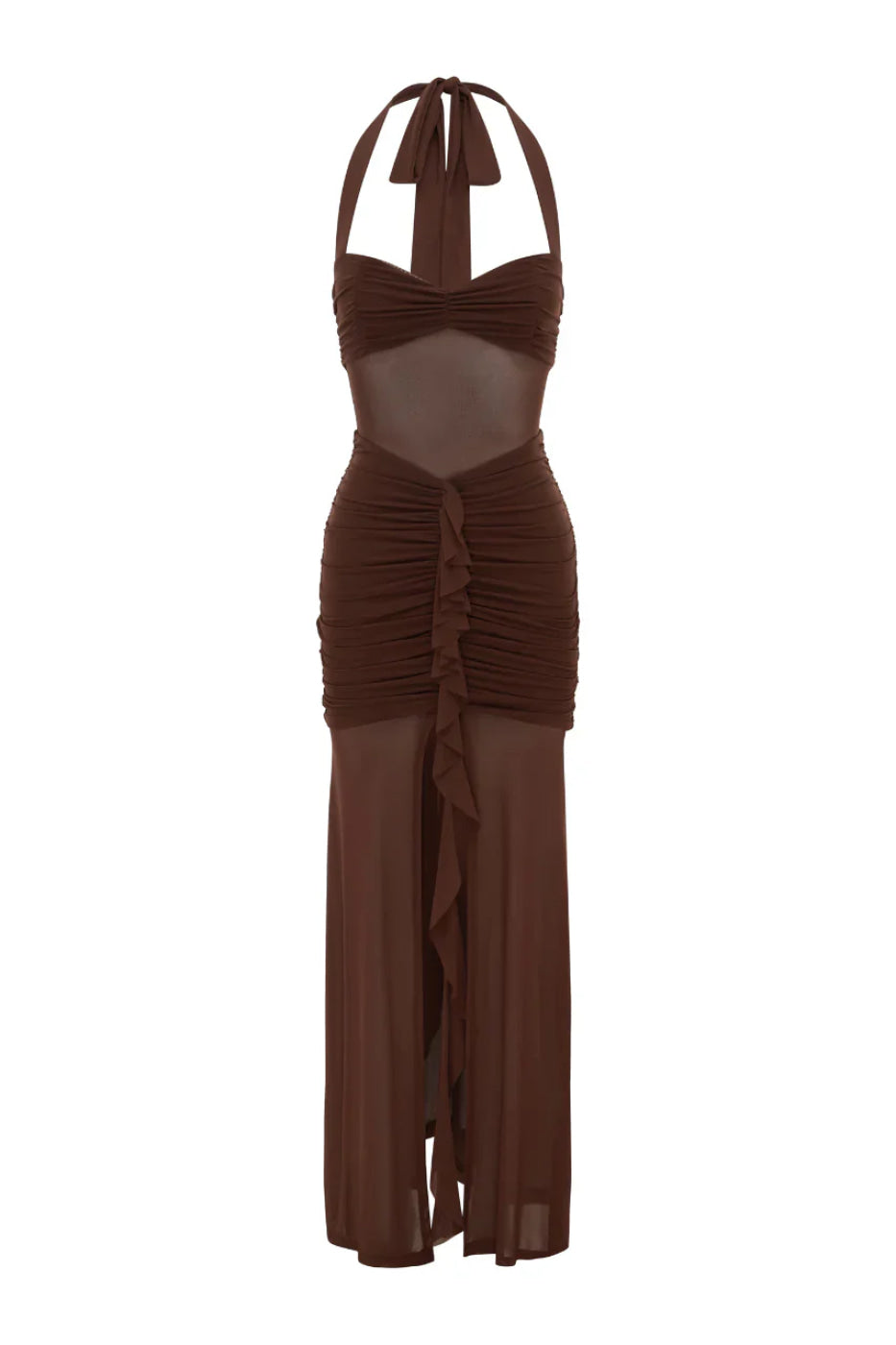 Runaway The Label Tallula Espresso Brown Maxi Dress